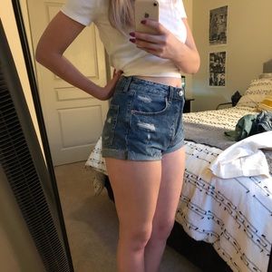 High waisted short shorts